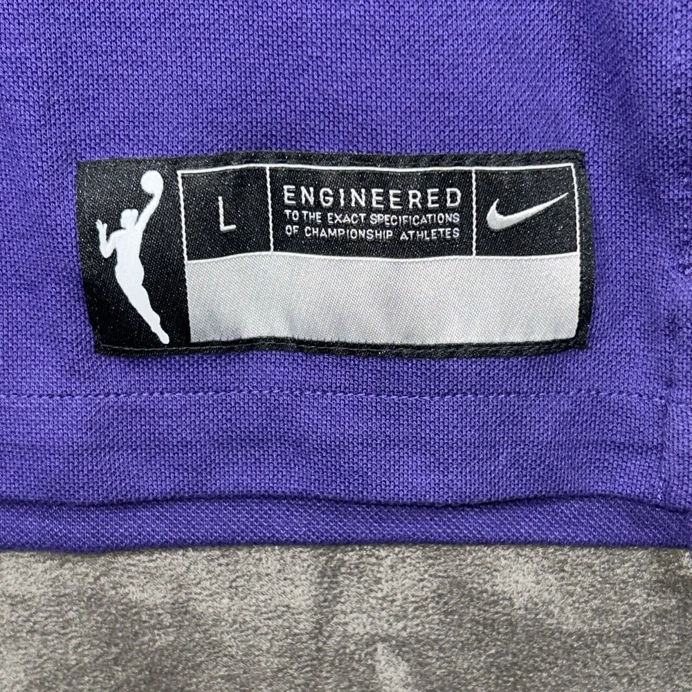 Phoenix Mercury Nike Dri-Fit Polo Shirt Mens L Purple Performance Stretch NWT